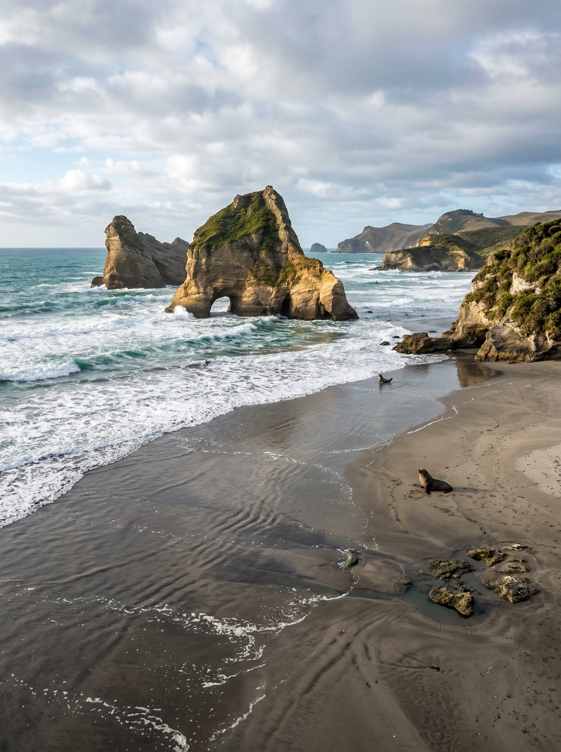 Wharariki Beach